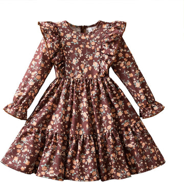 Little Girl Floral Dress Princess Girls Casaul Printed A-line Sundress