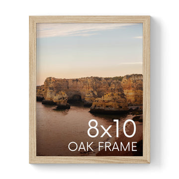 Beige Oak Wood 8x10 Picture Frame - Modern Wood Wall Art Display - Lightweight 8x10 Frame for Art Prints, Photos