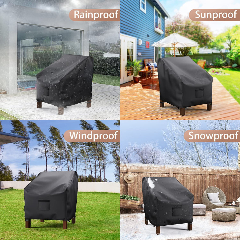 Waterproof, Lounge Deep Seat Cover, Heavy Duty Outdoor Lawn Patio Furniture Covers (29" W x 30" D x 36" H - 2 Pack)