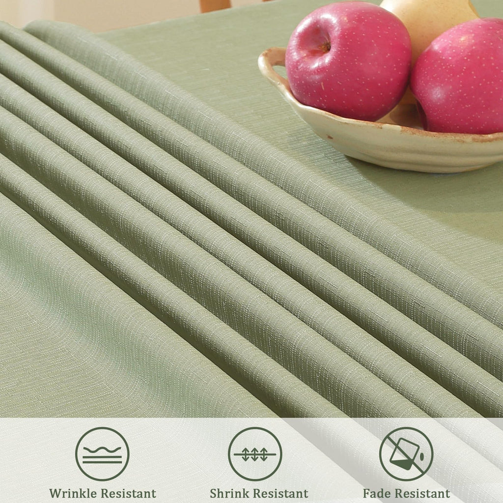 Table Cloth Rectangle Table, 60X90 Inch Linen Textured Tablecloth Spring Waterproof Spill-Proof TableCloths Wrinkle