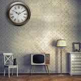 Plumeet Large Metal Wall Clock, 13'' Non Ticking Classic Retro Silent Iron Clocks Decorative Kitchen Living Room