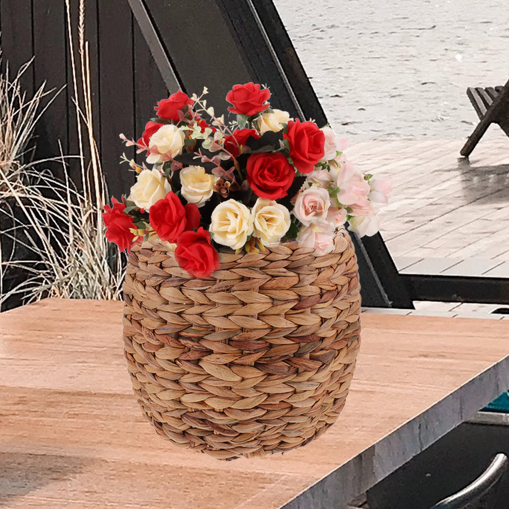 10inch Seagrass Plant Basket Indoor Planter Basket Sundries Storage Woven Seagrass Wicker Planter Flower Pot