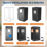 GarveeHome Sauna Box,Portable Sauna for Home with 4L 1500W Steamer,Portable Steam Sauna Tent with 600D