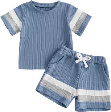 Toddler Baby Boy Summer Outfit Short Sleeve T Shirt Shorts Set 6 12 18 Baby Neutral Clothes
