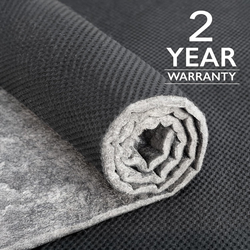 Dual Surface - 9'x12' - 1/4" Thick - Felt + Rubber - Non-Slip Backing Rug Pad - Safe for All Floors - Set of 108