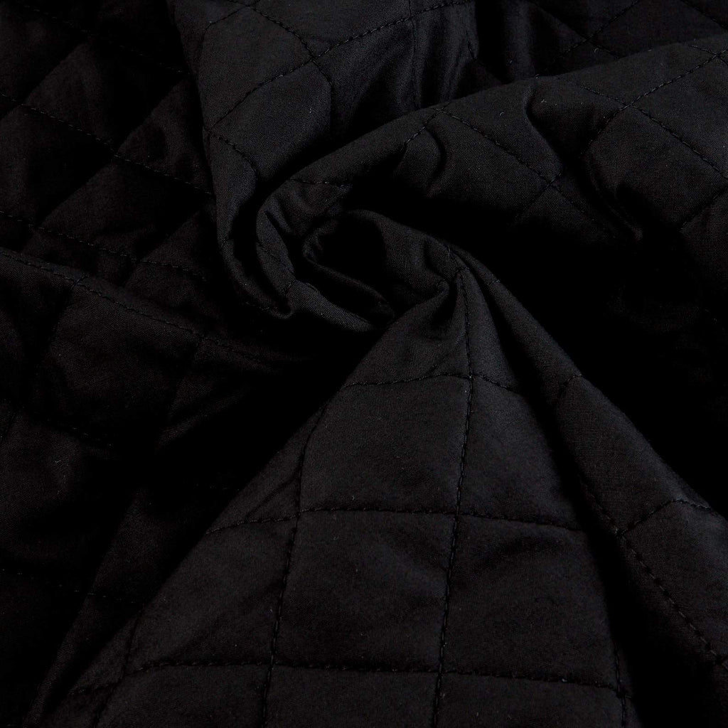 Double-Sided Quilted Broadcloth Black, Fabric by the Yard