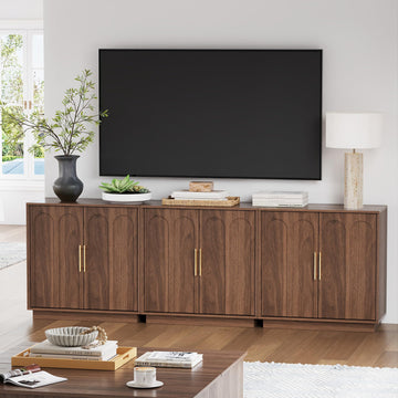 31.5" Sideboard Buffet Cabinet with Storage, Walnut, 3pcs