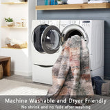 6x9 Washable Abstract Area Rug, Soft Non-Slip Carpet for Living Room Bedroom Grey Rust