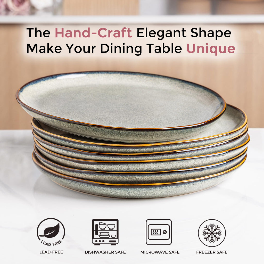 Ceramic Dinnerware Sets for 8, 24Pcs Plates and Bowls Sets Dishes