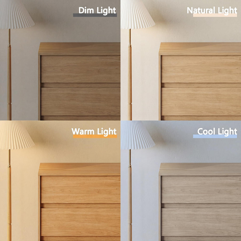 Oak Dresser, 47in Modern 6 Drawer Chest of Drawers