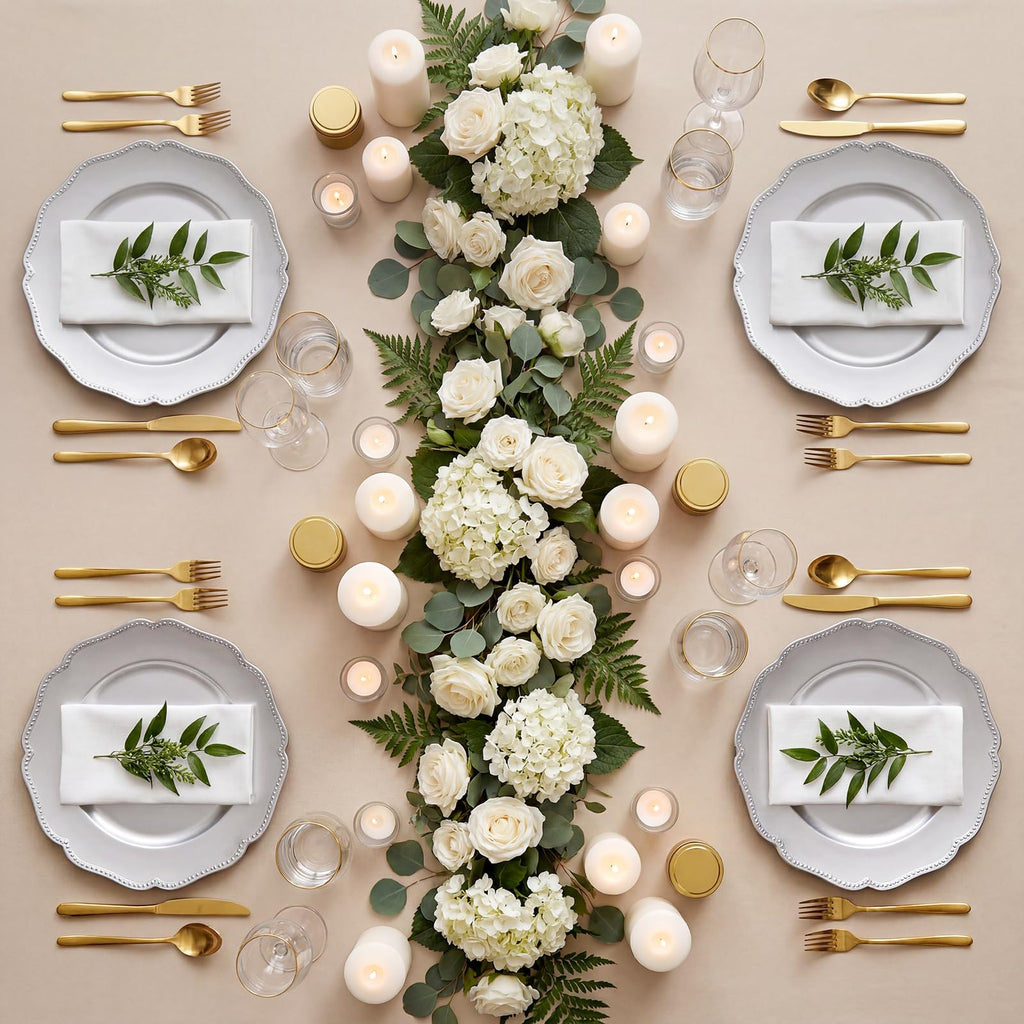 100 Pack Silver Charger Plates with Beaded Rim, 13 Inch Round Silver Chargers for Dinner Plates, Table Chargers for