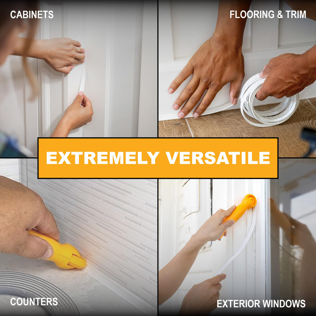 The Original Flexible Trim Applicator Tool, for 1⁄2 inch and 3⁄4 inch , Self Adhesive, Peel and Stick Corner Molding