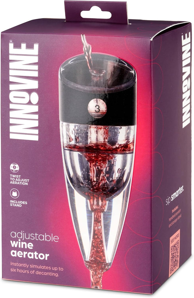 Wine Aerator, Instant Decanter with Adjustable Dial to Custom Aeration, Enhance Flavor, Smooth Pour