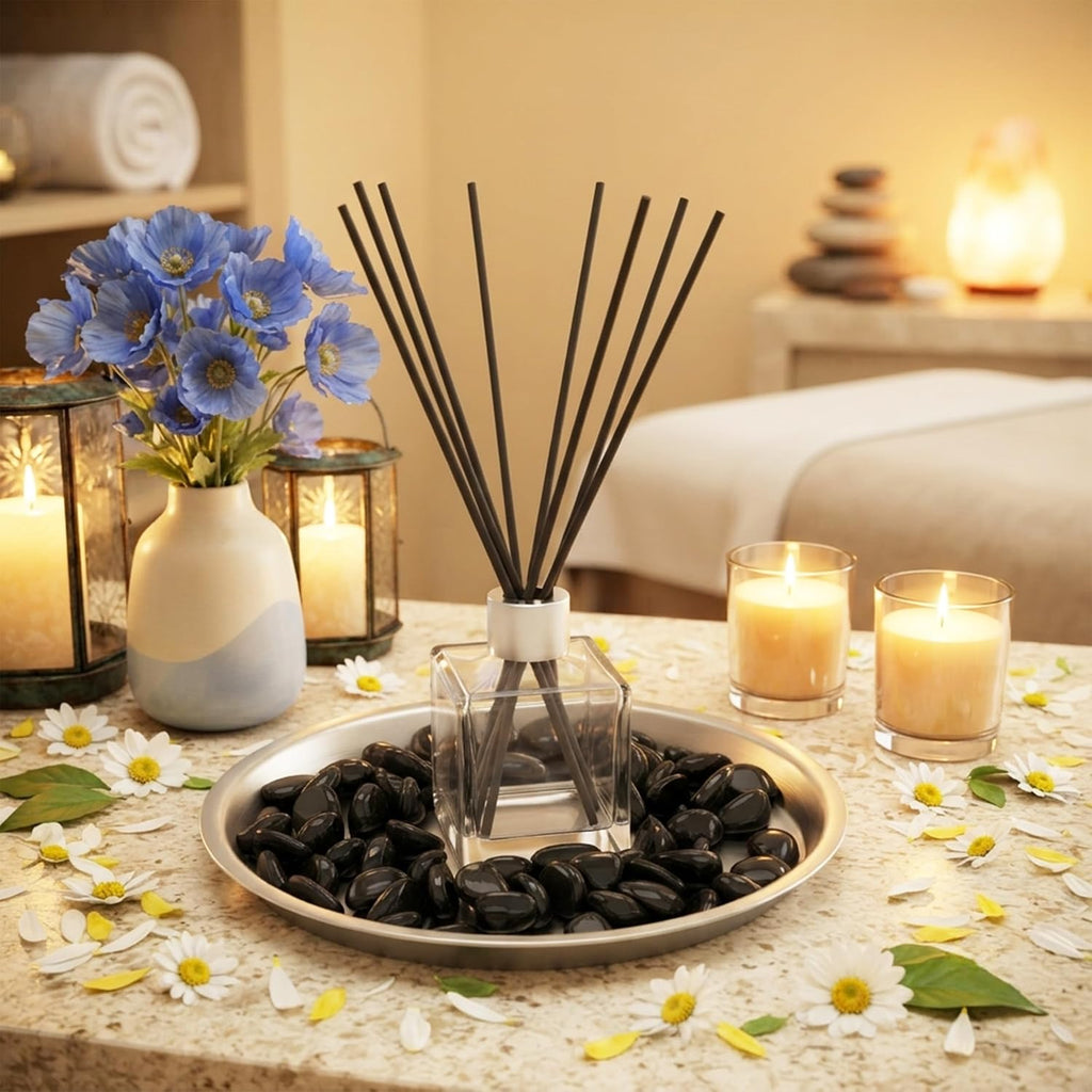 Aromatherapy Linen Diffuser Gift Set - 230ml Refill Oil, Glass Bottle, Reed Sticks, Metal Plate, Glass Filler & 2
