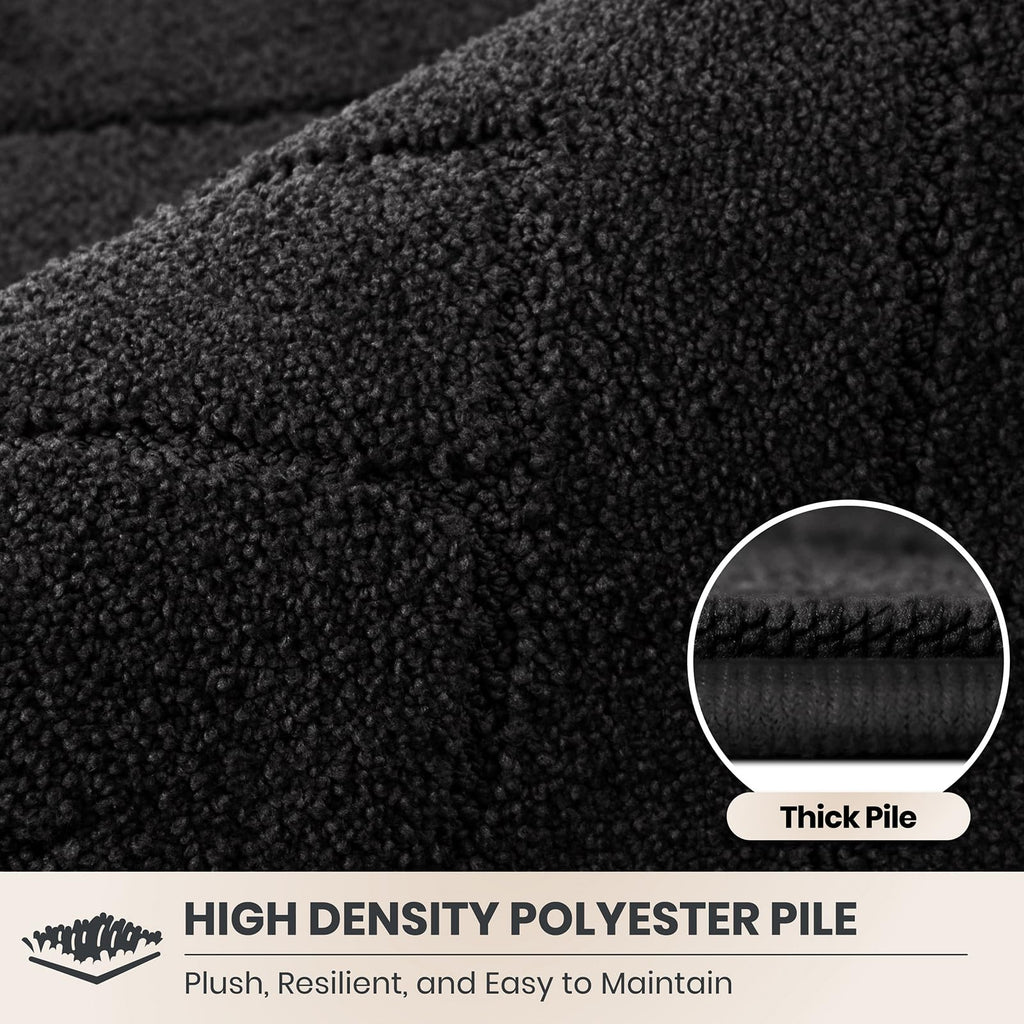 Hallway Runner Rug, 24" x 84", Black