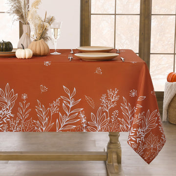 Fall Tablecloth Rectangle 60 x 144 Inch, Thanksgiving Home Decor