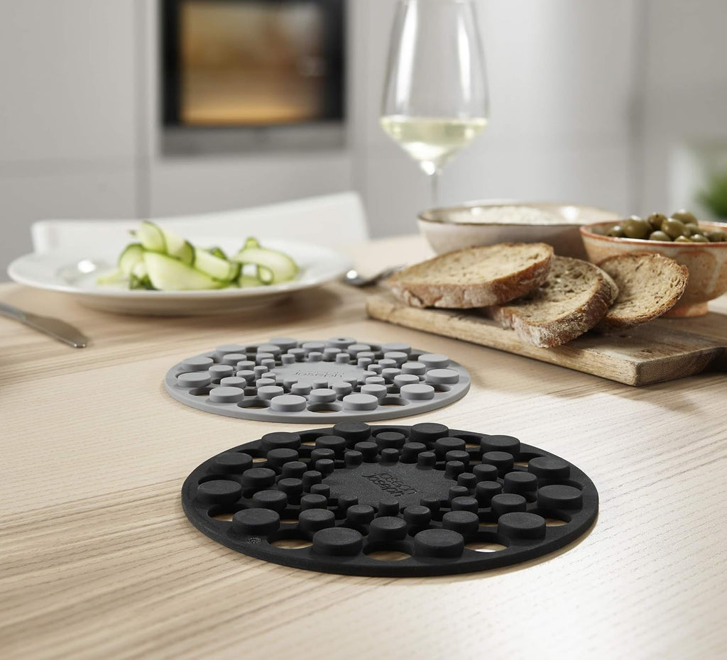 Spot-On Silicone Trivets, Gray - Set of 2
