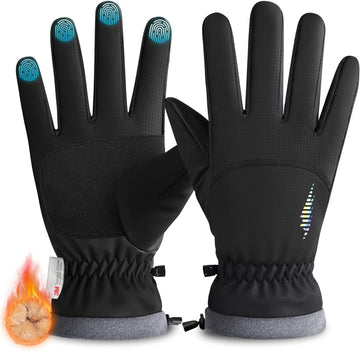 Kids Winter Gloves Ski Touchscreen Waterproof Warm for Boy Girl