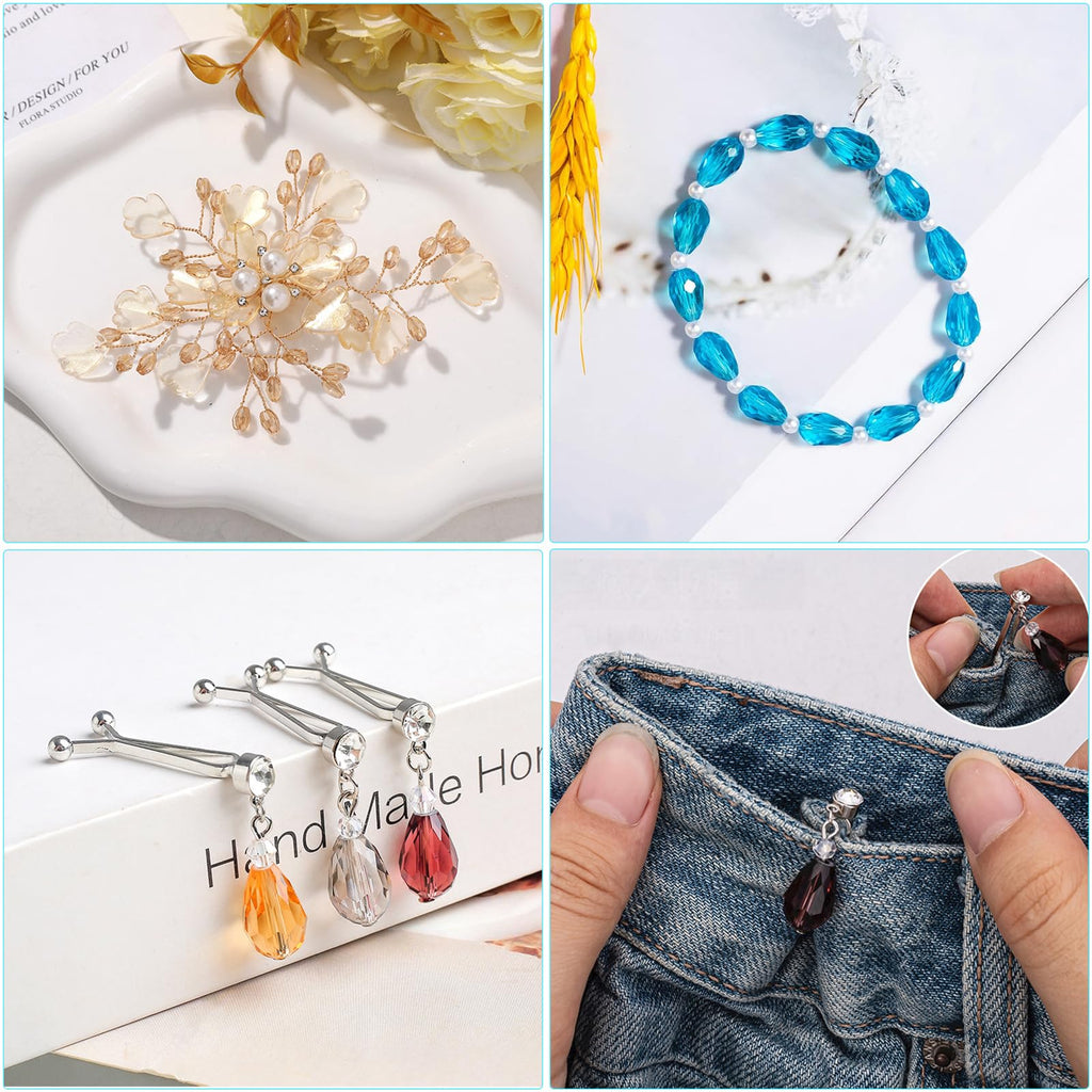 Teardrop Glass Beads for Suncatcher, 24 AB Colors