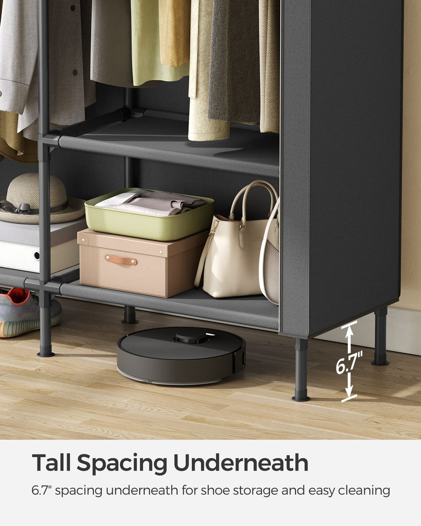 Clothes Rack, Heavy-Duty Wardrobe Closet Organizer