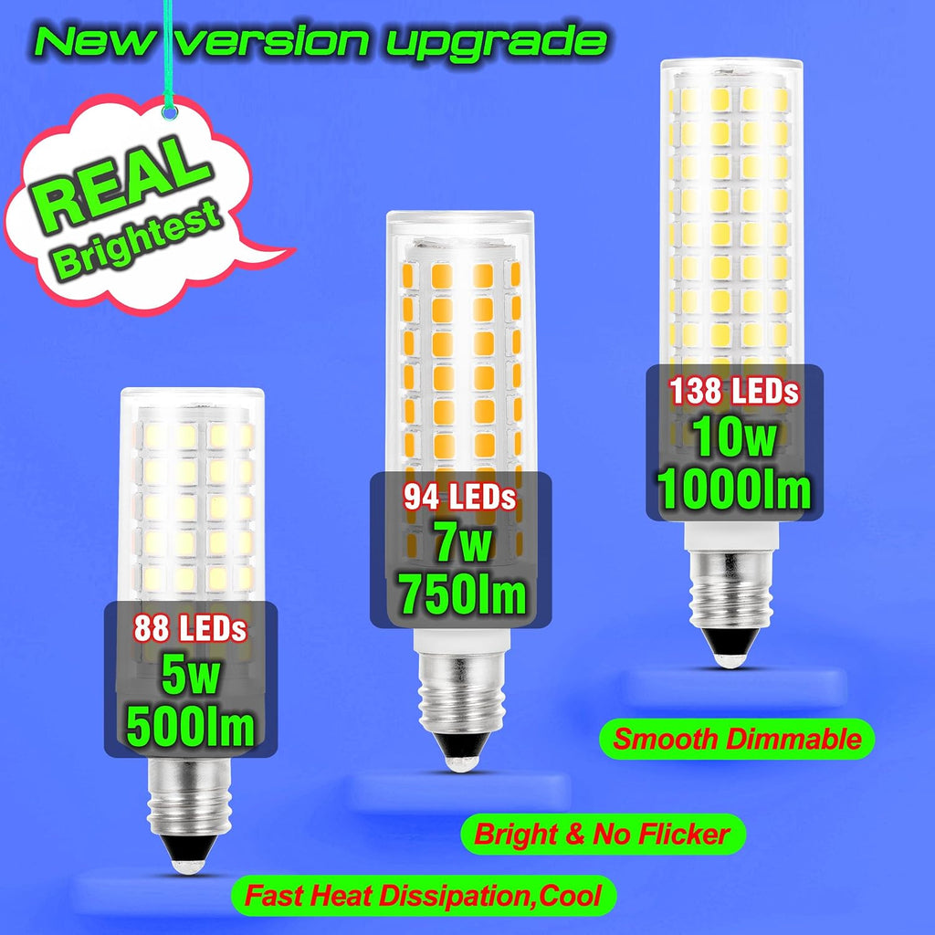 E11 Led Bulb,JDE11 120V 100W Candelabra Bulbs Equiva Dimmable