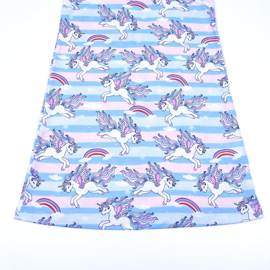 Pack Girls Nightgown Flutter Sleeves Pajamas Princess Night Dresses Cotton Sleepwear