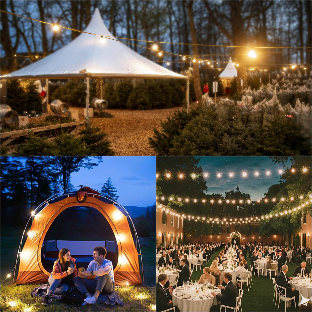Solar String Lights Ourdoor Waterproof, Patio Lights Solar Powered with Remote, ST38 32 Vintage Edison