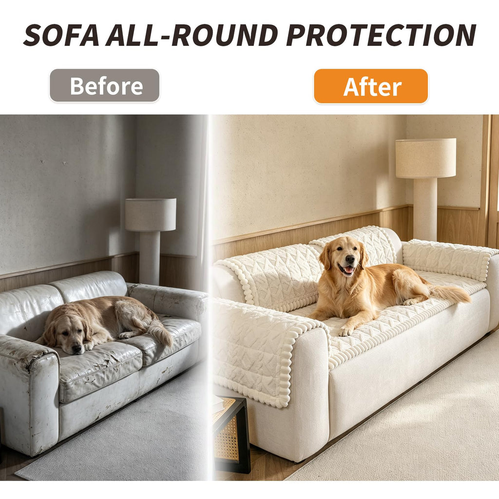 27.6"x27.6" Couch Cover for Dogs, Washable Sofa Protector for Pets