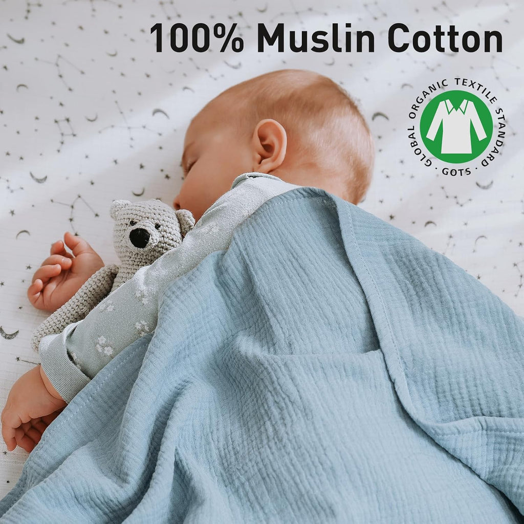 Muslin Swaddle Blankets for Boys and Girls, Pack Baby Blankets for Girl Boy, Receiving Blanket, Baby