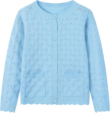 Knit Cardigans Long Sleeve Button Down Cropped Sweaters