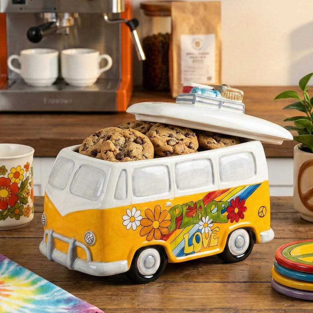 Blue Sky Ceramics Love Van Cookie Jar, Multi (20390)