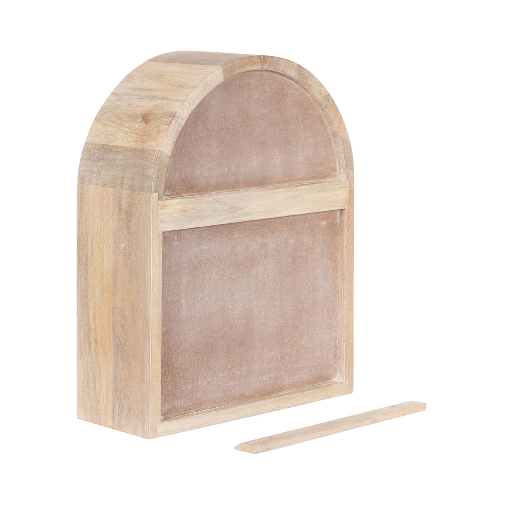 Arcott Modern Mango Wood Arched Wall Shelf, 16 x 20, Light Natural, Transitional Wooden Arch Wall Shelves for