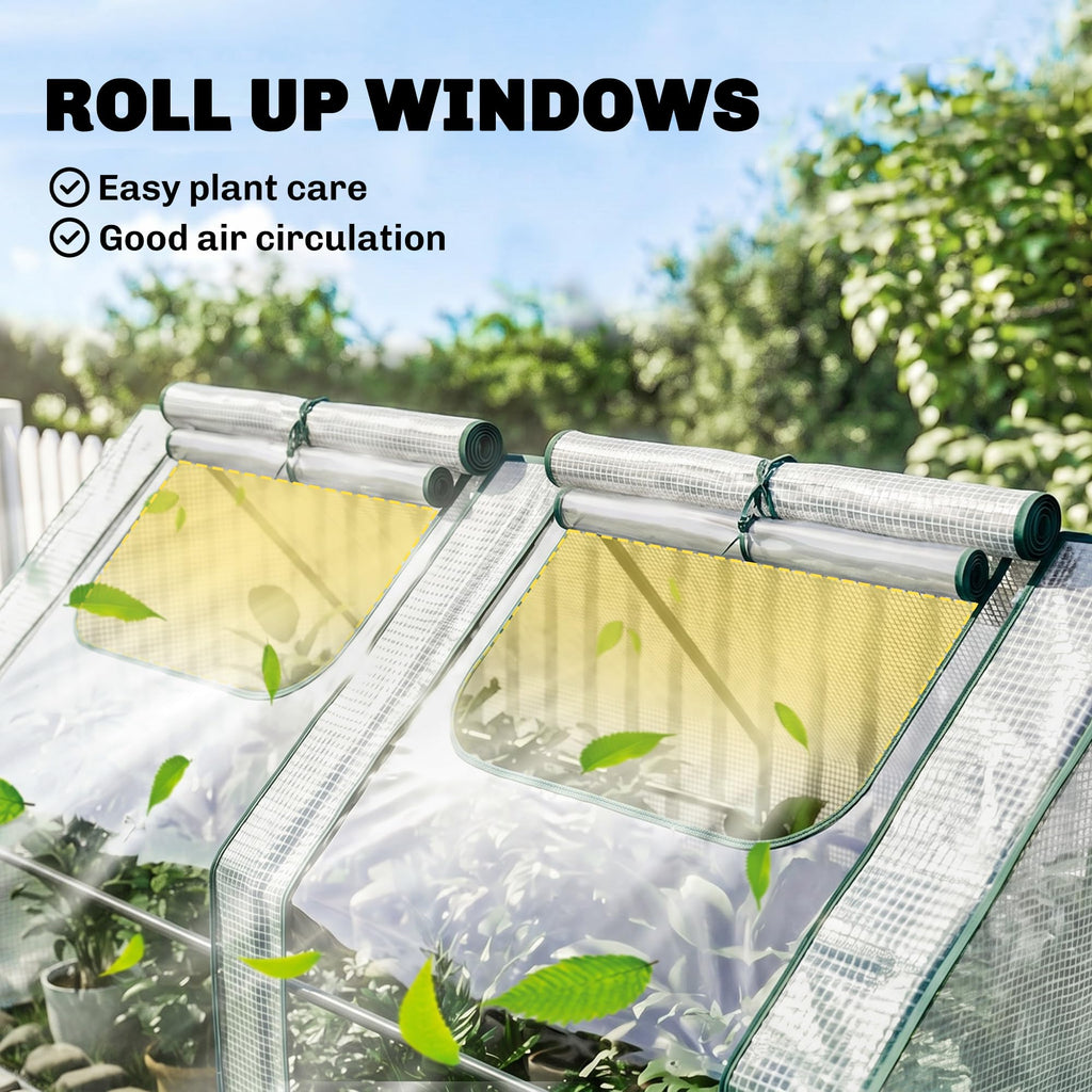 6' x 3' x 3' Portable Greenhouse with 2 PE/Plastic Covers Clear