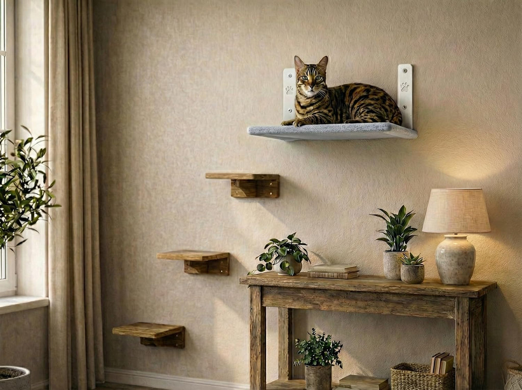 Cat Wall Bed, Foldable Cat Wall Hammock with Plush Washable Cover