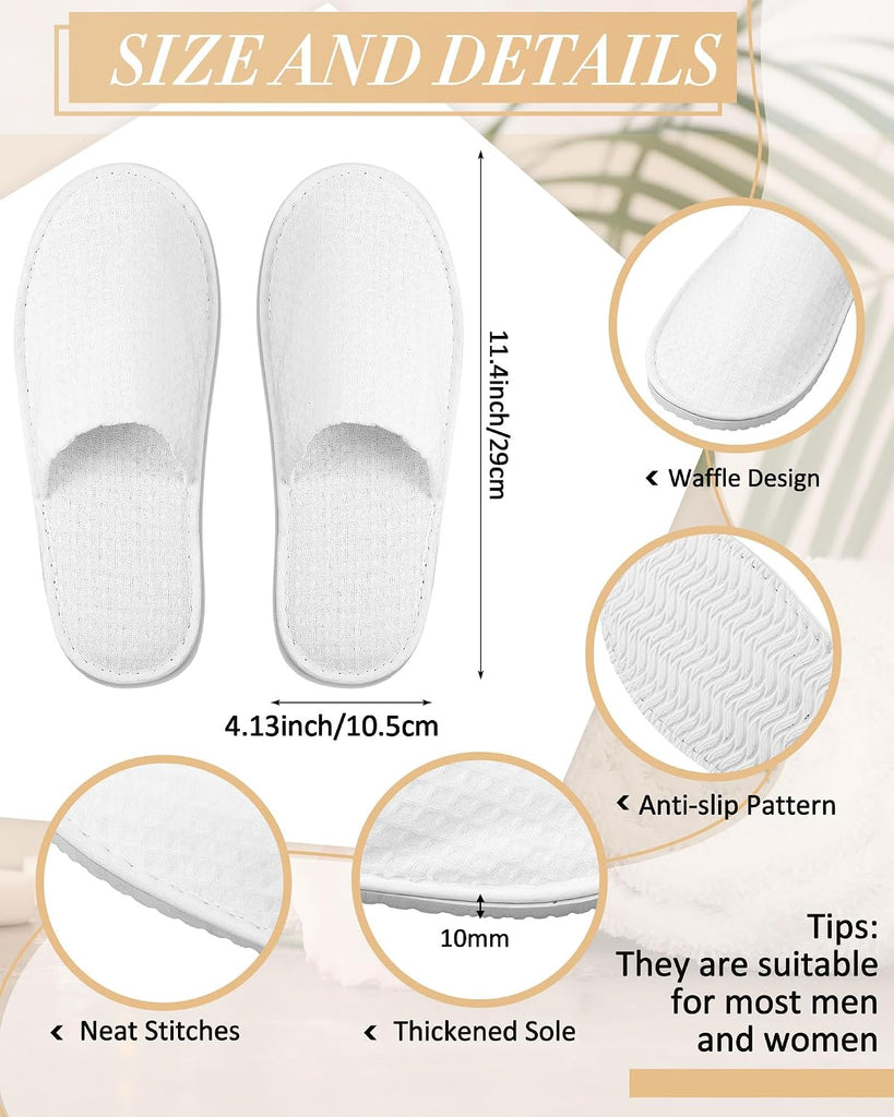 Waffle Bathrobe and Slippers Bulk Set Spa Robes Hotel Bath Lightweight Thin Commercial Soft Shower Party