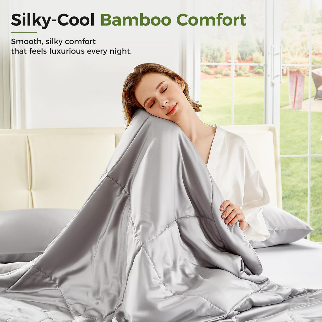 Cooling Bed Comforter Duvet Insert Cal King Size, Lightweight 100% Viscose Derived from Bamboo Shell & Fill