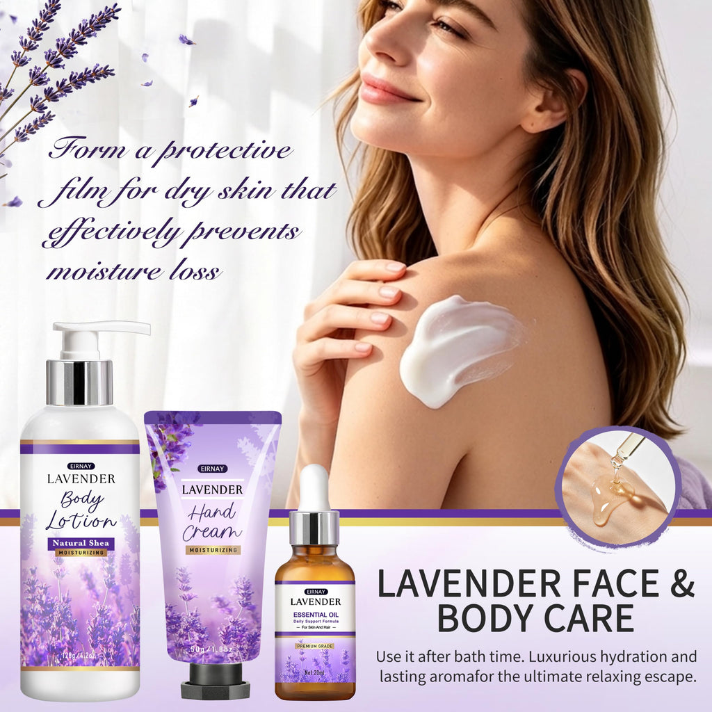 Gift for Women, Spa Gift Baskets for Women, 15Pcs Lavender Bath and Body Set