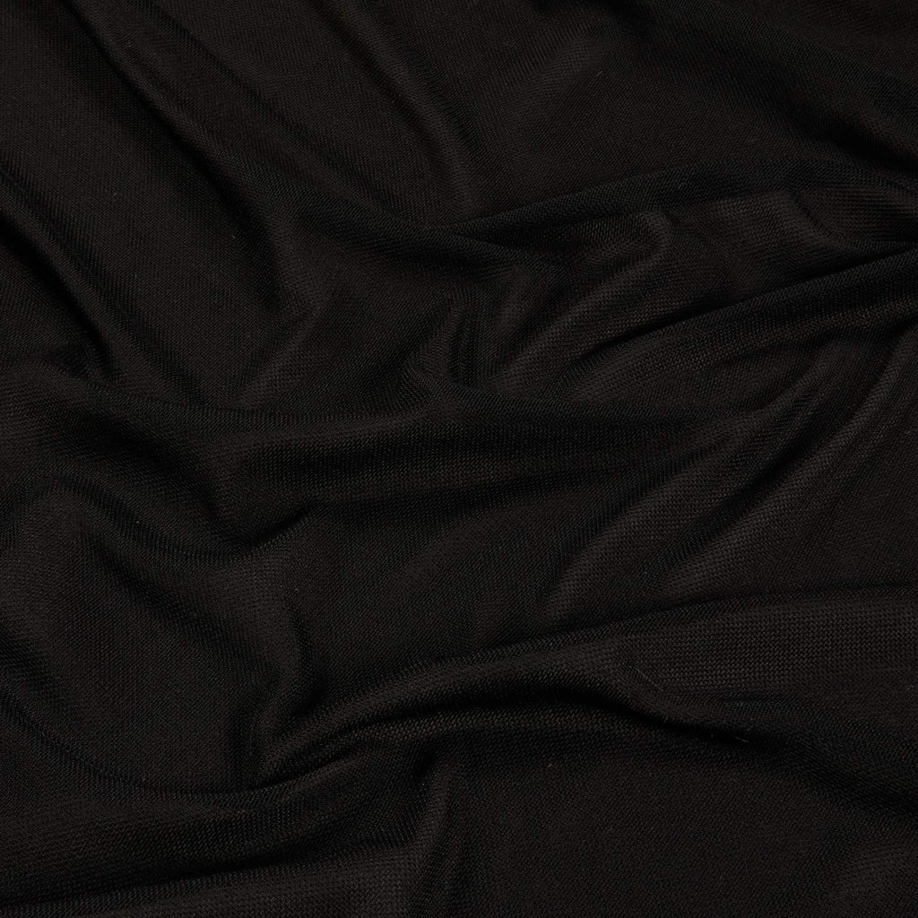 Power Stretch Mesh Fabric Black, Fabric by the Yard