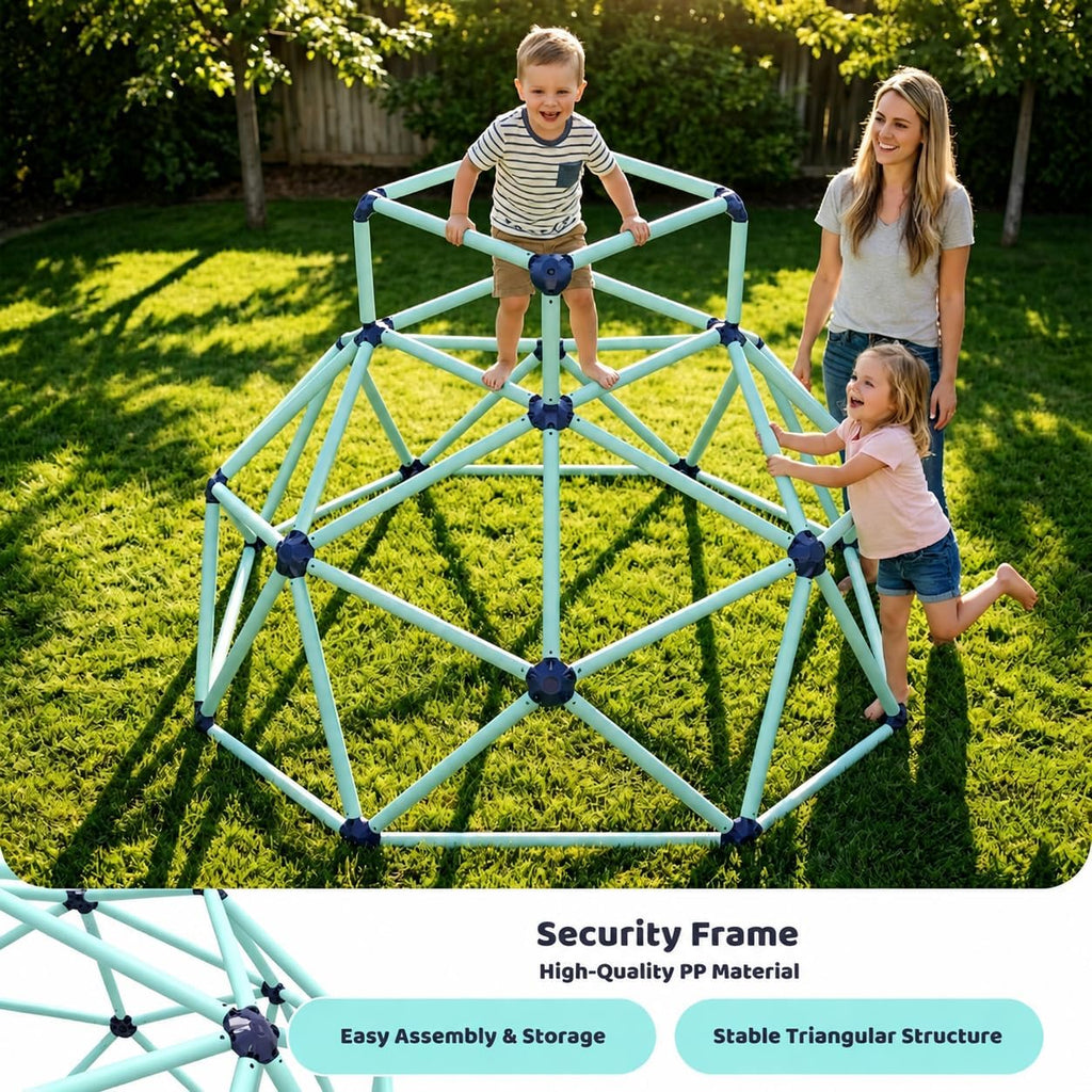 6FT Climbing Dome for Kids, 440LBS Geometric Dome Climber with Hot-Dip Galvanized Steel, Outdoor Jungle Gym for Ages