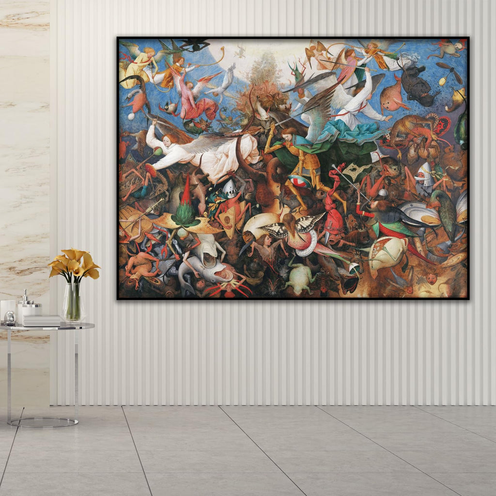Pieter Bruegel The Elder Canvas Wall Art - The Fall of The Rebel Angels Poster - Renaissance Works-Classic Historical