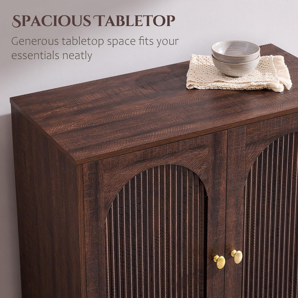 30.88" W Mid Century Modern TV Stands, Brown