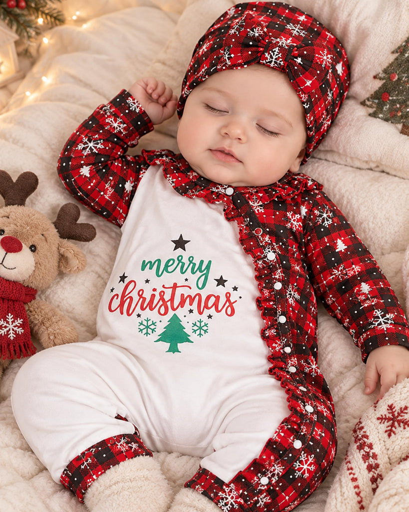 Baby Girl Christmas Outfit My 1st Holiday Clothes Newborn Girl Fall Infant Long Sleeve Santa Claus+Christmas