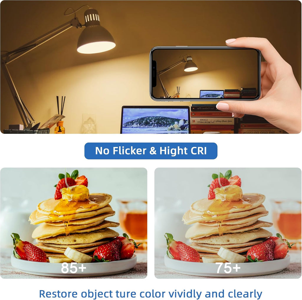 2.5 in E17 Intermediate Base LED Filament Bulb 360 Lumens, 2700K Soft White Dimmable Appliance Bulb AC 120V, ETL