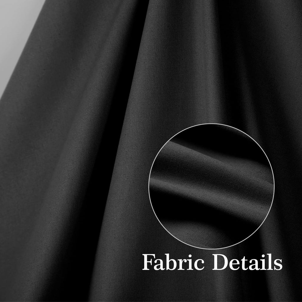 Canvas Fabric by the Yard - 200g/m2, 59 Inch Wide, 1 Yard, Black