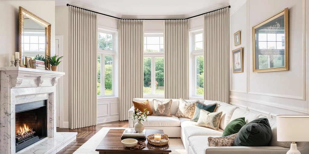 Pinch Pleated 100% Blackout Curtains 96 Inch Long 4 Panel Set for Bedroom Thick Linen Memory Trained Pleat Living