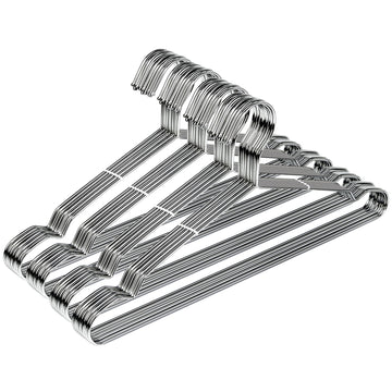 Stainless Steel Hangers, 40 Pack, 16.5 Inch, 15 lb Capacity