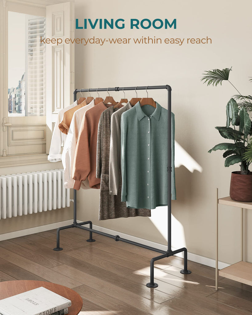 Heavy Duty Clothes Rack, Industrial Pipe Clothing Rack Freestanding