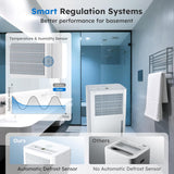 2500 Sq.Ft Dehumidifiers with Drain Hose for Home