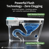 Smart Toilet with Built-In Bidet, Heated Seat & Child Mode, Multiple Flushing Modes