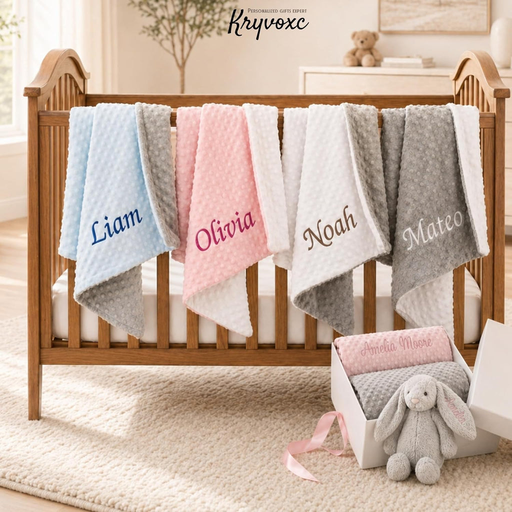 Blanket and Plush Bunny Set, Custom Blankets and Rabbit